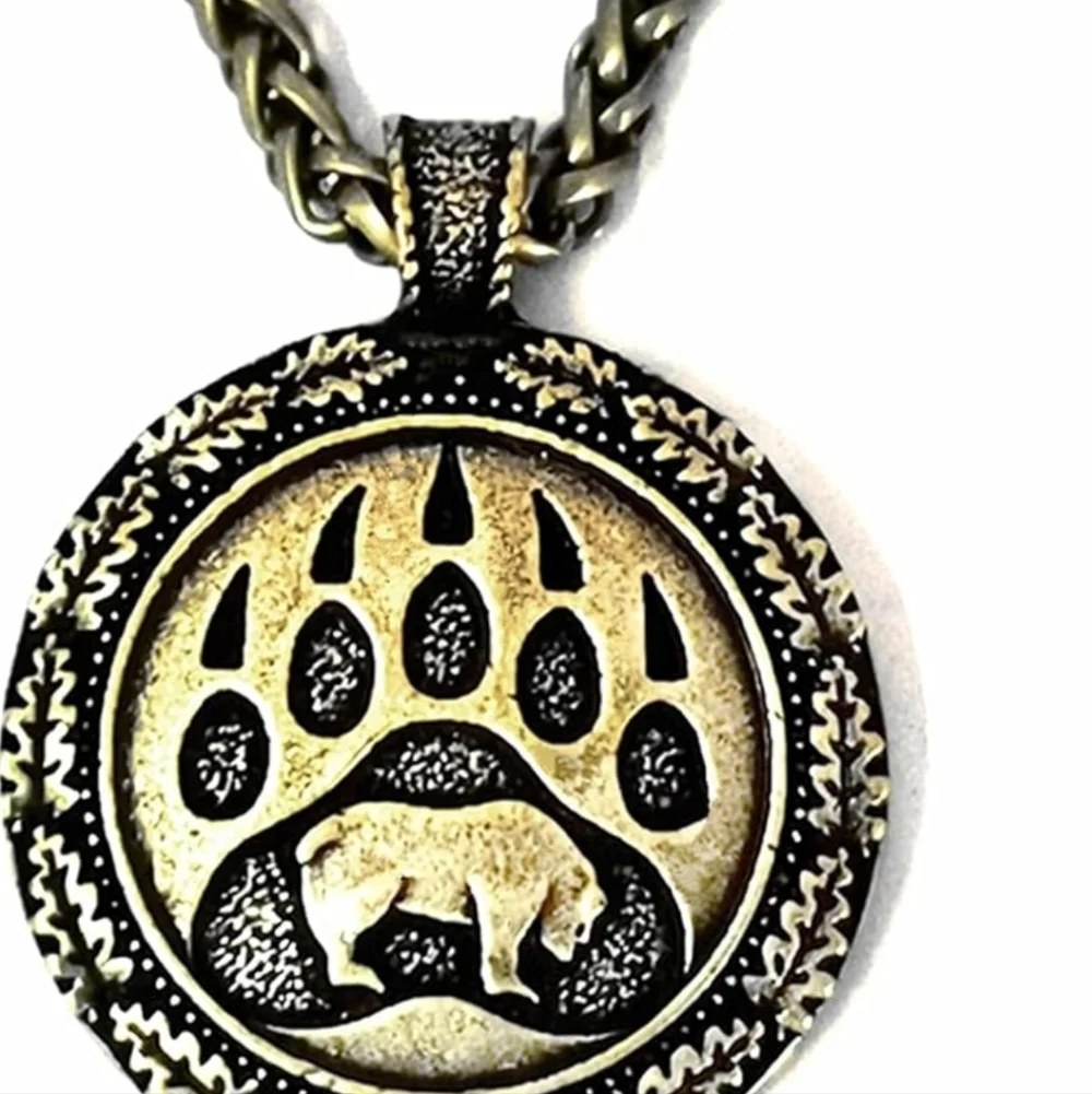 Bear Paw Pendant Necklace